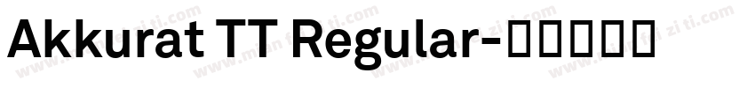 Akkurat TT Regular字体转换